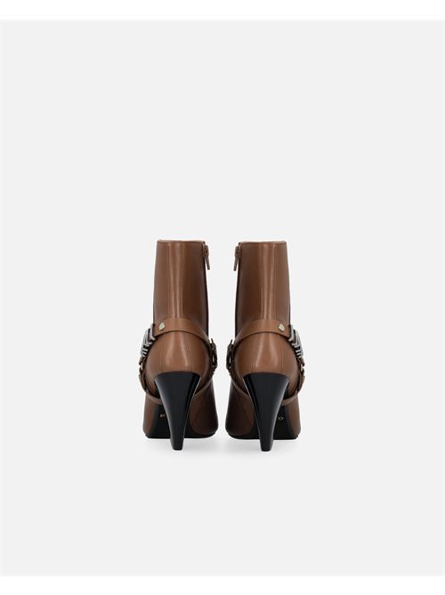 Stivaletti con inserti metallici e logo Love Birds Pinko PINKO CALZATURE | SD0417P001-GU8